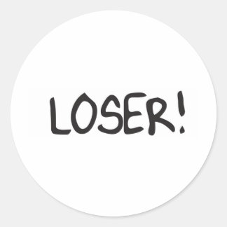 loser classic round sticker