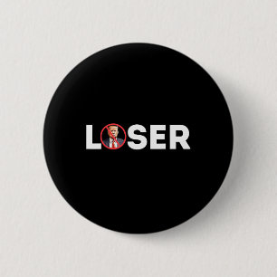 Loser Funny Anti-trump 2024 Loser Not Again Kamala 6 Cm Round Badge