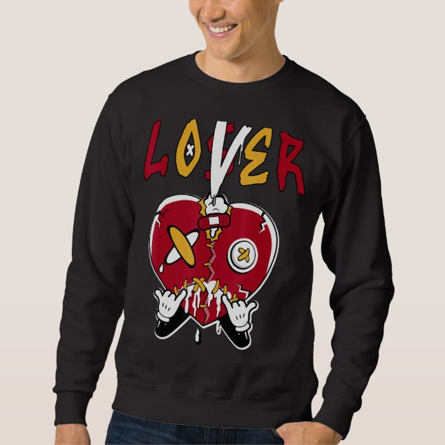 Loser  Heart Dripping Mid Picnic 1s Matching Sweatshirt (Front)