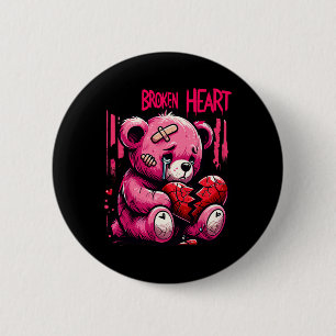 Loser Lover Drip Hurt Broken Heart Pain Bear Valen 6 Cm Round Badge