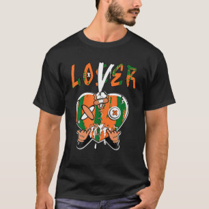 Loser Lover Drip Orange Heart Matching White Tee M