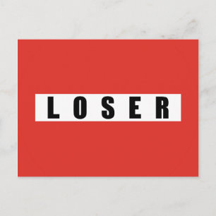 LOSER prohibitory sign Postcard