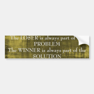 Loser vs. Winner Bumper Sticker