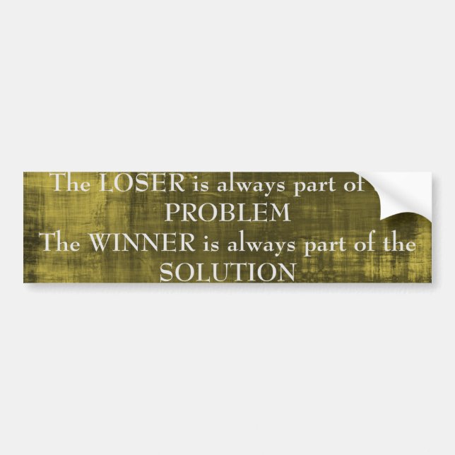 Loser vs. Winner Bumper Sticker (Front)