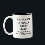 LOSERS Two-Tone COFFEE MUG<br><div class="desc">losers joke</div>