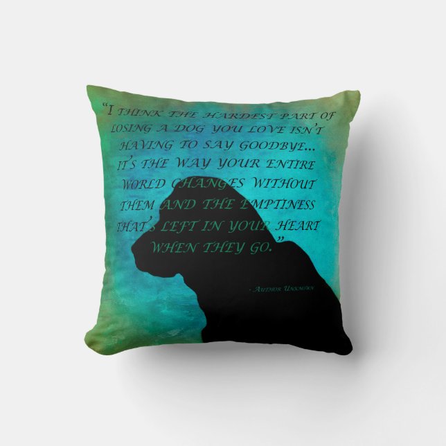 Losing A Dog Cushion (Front)