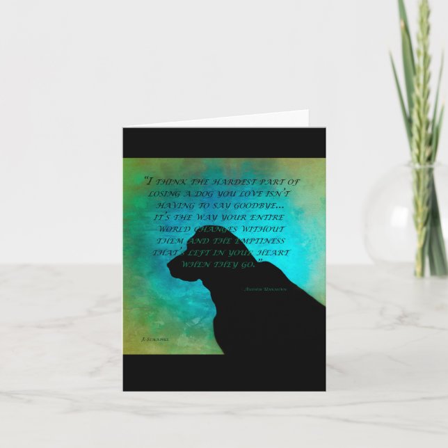 Losing a Dog Greeting Card (Front)