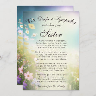 Losing a Sister Memorial  Card