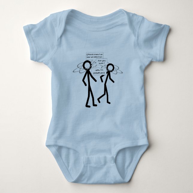 Losing An Electron joke - infant creeper (Front)