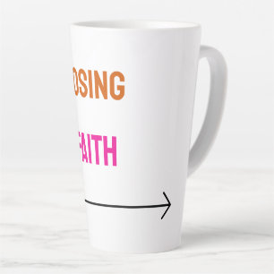 Losing faith text colourful latte mug