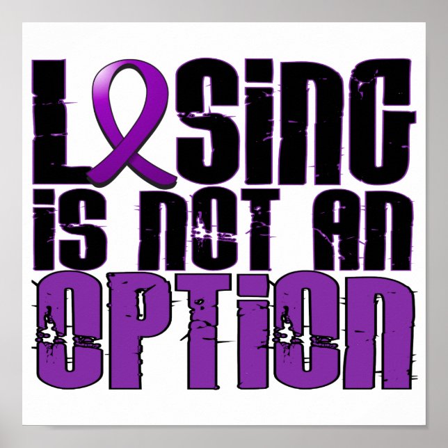 Losing Is Not An Option Fibromyalgia Poster (Front)