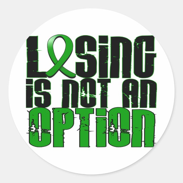 Losing Is Not An Option Traumatic Brain Injury TBI Classic Round Sticker (Front)