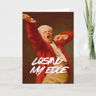 "Losing My Edge" Art Greeting Card