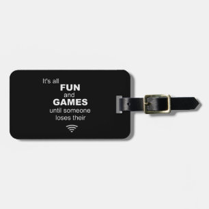 Losing WiFi Internet Luggage Tag - Black