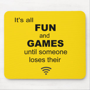 Losing WiFi Internet Mouse Mat - Bright Yellow