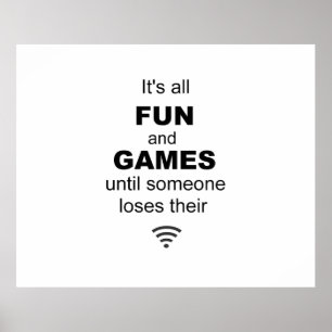 Losing WiFi Internet Poster - White