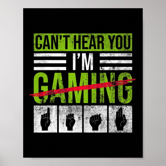 Loss Awareness And Deaf Pride Asl Hand Gesture  Poster (Front)