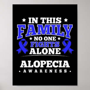 Loss Awareness Ribbon Alopecia Areata Survivor Poster