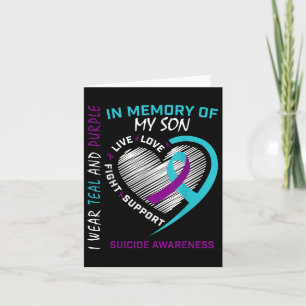 Loss Child In Memory Of My Son Suicide Awareness P Card
