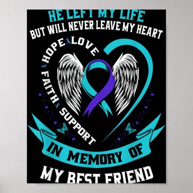 Loss In Memory Of My Friend Suicide Awareness  Poster (Front)