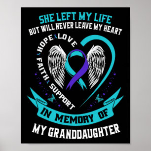 Loss In Memory Of My Granddaughter Suicide Awarene Poster