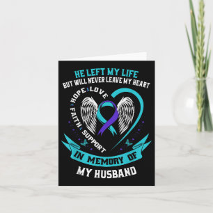 Loss In Memory Of My Husband Suicide Awareness Wom Card