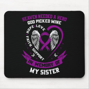 Loss In Memory Of Sister Pancreatic Cancer Awarene Mouse Pad