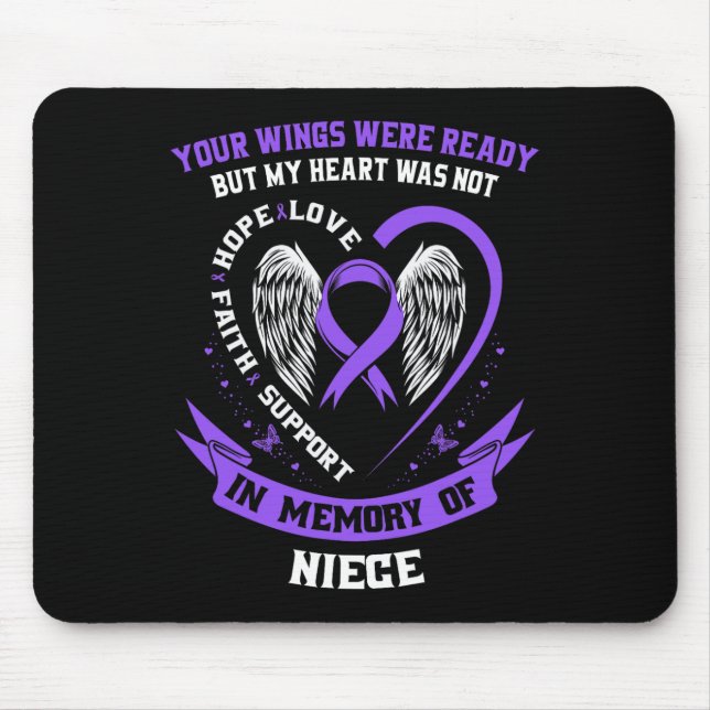 Loss Niece Overdose Awareness Day Items Addiction  Mouse Pad (Front)