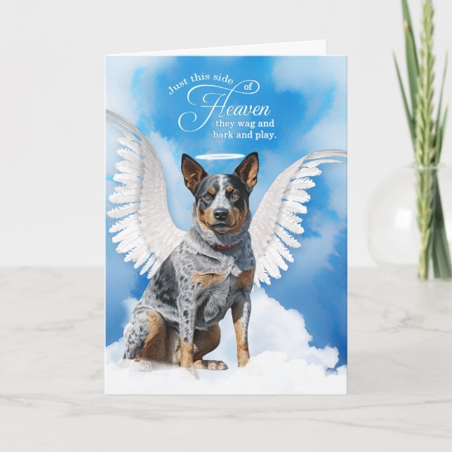 Loss of a Australian Cattle Dog Pet Sympathy Card (Front)