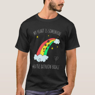 Loss Of A Beloved Cat Dog. Rainbow Bridge Theme T-Shirt