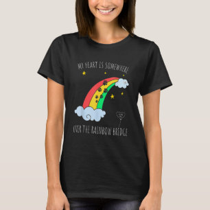 Loss of a Beloved Cat Dog. Rainbow Bridge Theme T-Shirt