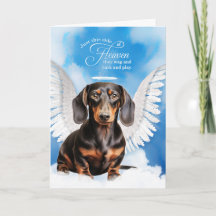 Loss of a Black and Red Dachshund Dog Pet Sympathy