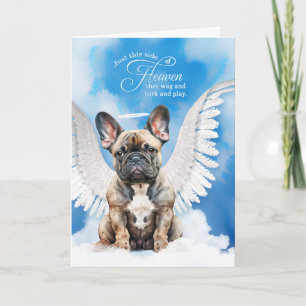 Loss of a Brindle French Bulldog Pet Sympathy Card