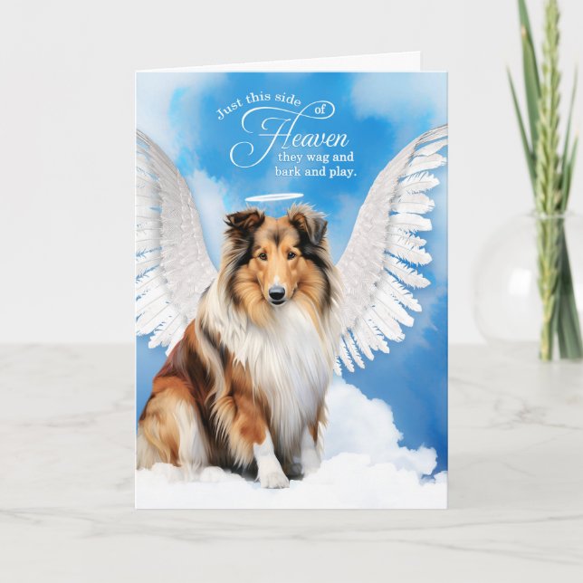 Loss of a Collie Dog Pet Sympathy Card (Front)