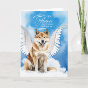 Loss of a Dog Akita Inu Angel Pet Sympathy Card