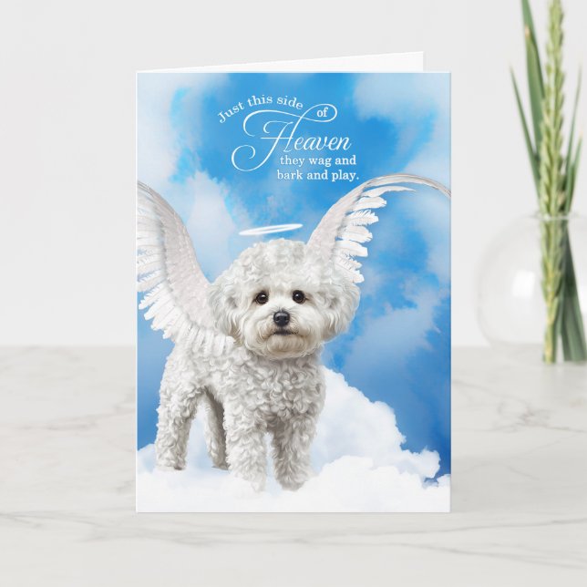 Loss of a Dog Bichon Frise Pet Sympathy Card (Front)