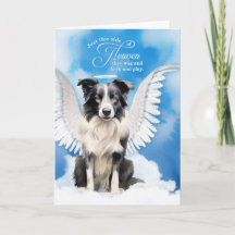 Loss of a Dog Border Collie Angel Pet Sympathy