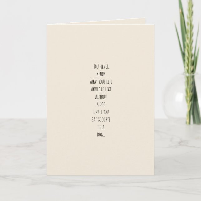 Loss of a dog card (Front)