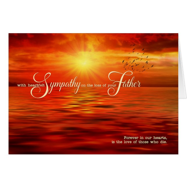 Loss of a Father Sympathy Sunset Ocean (Front Horizontal)