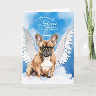 Loss of a Fawn or Tan French Bulldog Pet Sympathy Card