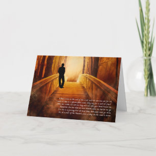 Loss of a Partner Sympathy Golden Bridge MALE Card