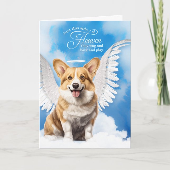 Loss of a Pembroke Welsh Corgi Dog Pet Sympathy Card (Front)