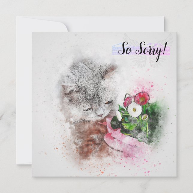 Loss of a Pet Cat Card (Front)