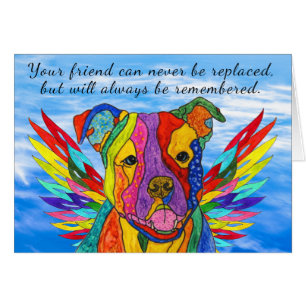 Loss of a Pitbull Sympathy Greeting Card