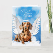 Loss of a Red Tan Dachshund Dog Pet Sympathy