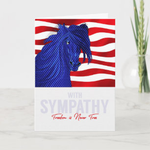 Loss of a Soldier or Servicemen Patriotic Sympathy Card