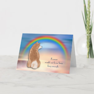 Loss of Akita Dog Rainbow Sympathy Card
