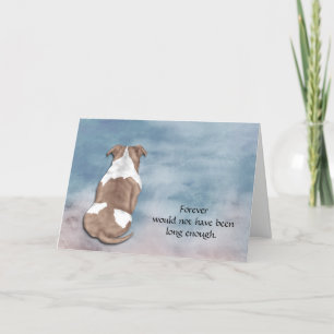 Loss of American Bully Dog Sympathy Card