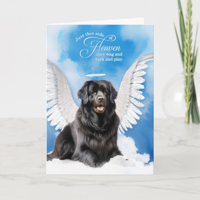 Loss of an Newfoundland Dog Pet Sympathy Card (Front)