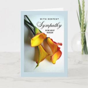 Loss of Aunt Sympathy Calla Lilies Card